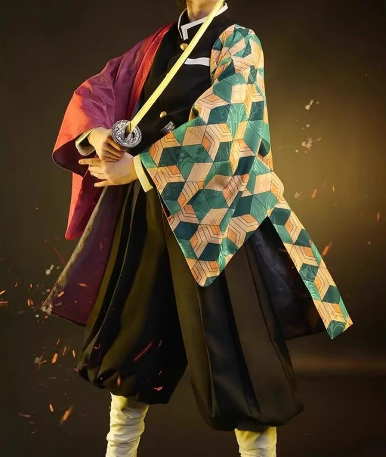 コスプレ コスチューム 富岡義勇 とみおかぎゆう 鬼滅の刃 きめつのやいば Demon Slayer 公式服 着物 和服 和風 コスプレ服 コスプレグッズ コスプレ変装服 羽織付き かつら購入可能