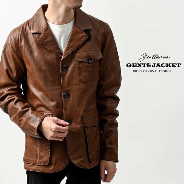 RIDEZ RLJ900 GENTS JACKET BROWN L ジャケット