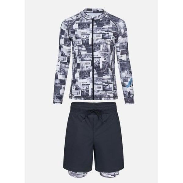 男性ラッシュガード上下セット RN-MS2E923-BK