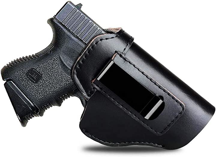 ホルスター ハンドガン 本革 ハンドメイド グロック 他多数適合 レザー ブラック (ブラック)