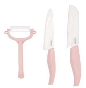 ベビー離乳食セラミックナイフ3種セット(ピンク)