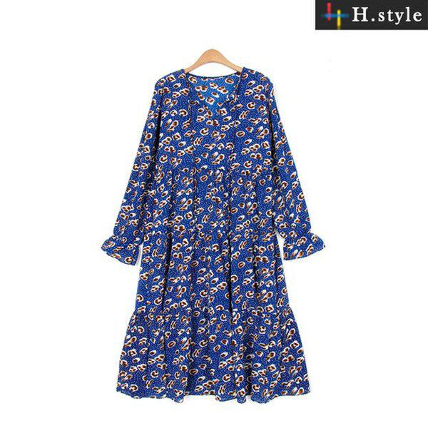 HスタイルBYLサントナ染めOPS/春/ワンピース/シフォン/染め/カジュアル/半袖