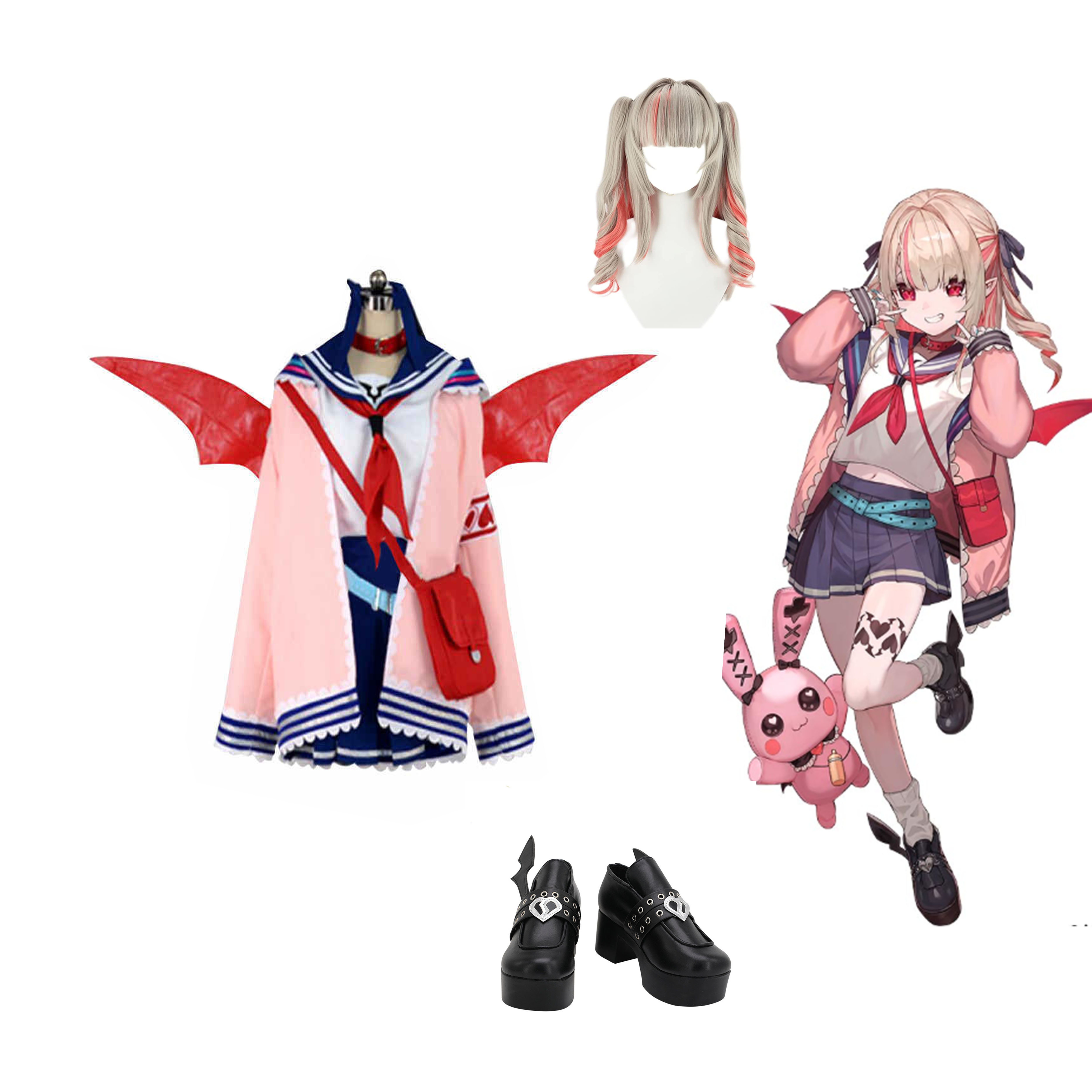 可愛い 演出服 学園祭 ハロウィン コスプレ コスプレ衣装 バーチャルYouTuber にじさんじ 魔界ノりりむ 文化祭 コスプレ服 VTuber プレゼント 仮装 コスプレ衣装 クリスマス 贈り物