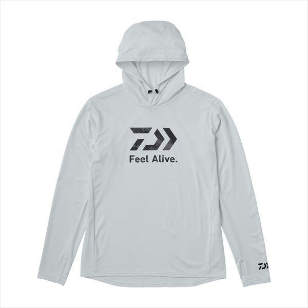 ダイワ ウェア DE-3525 Feel Alive ドライフーディー ライトグレー 2XL