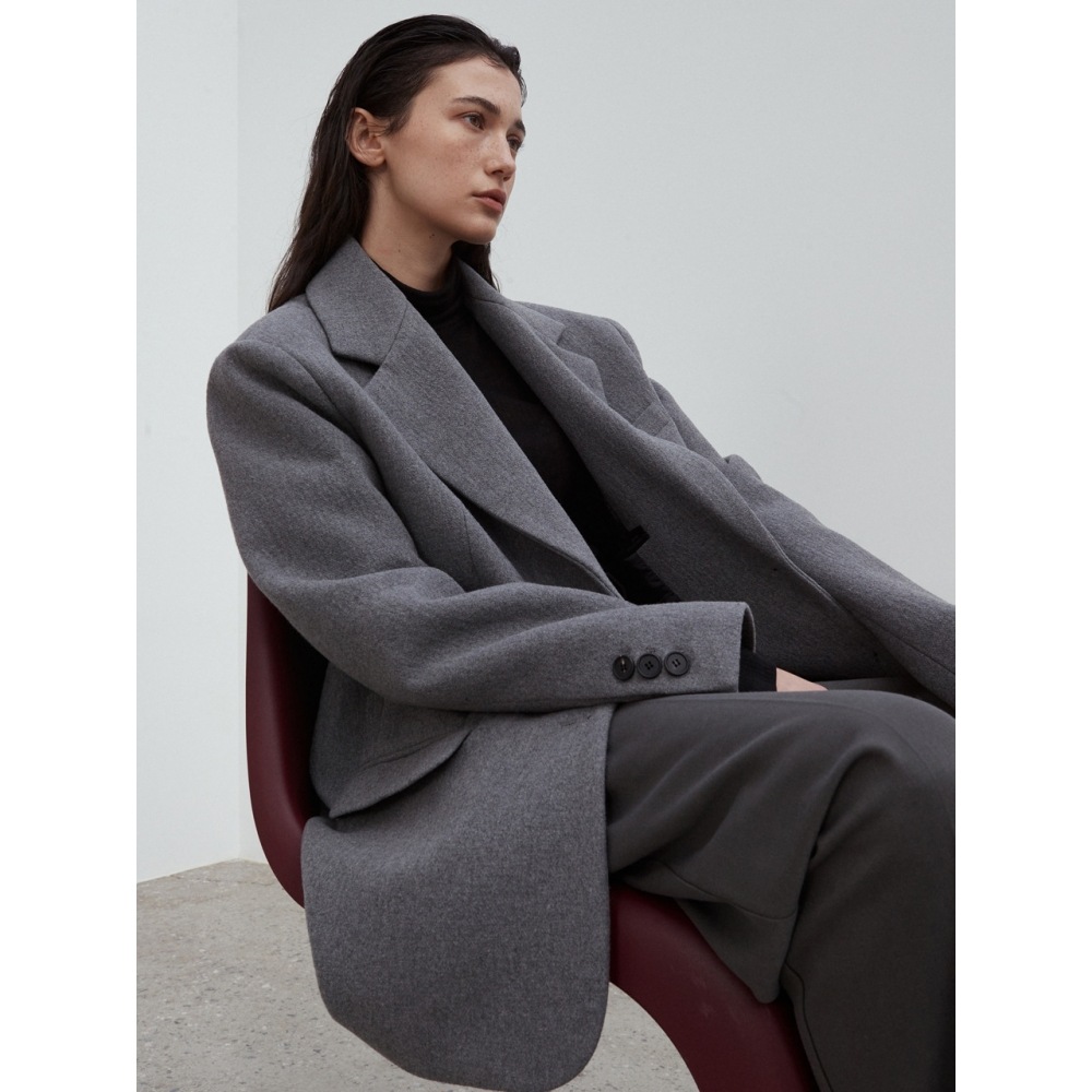 OU981 ループウールジャケット（グレー）