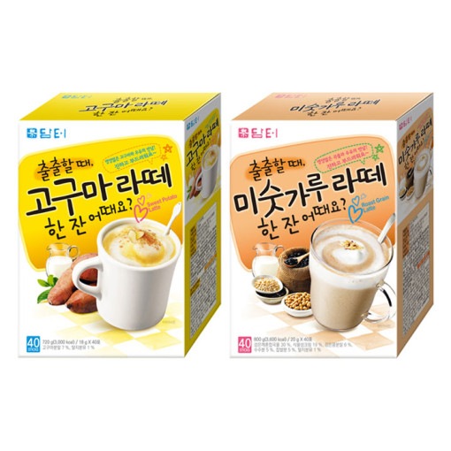 [1+1] 穀物ラテ&さつまいもラテ 40スティック 韓国 人気 食品