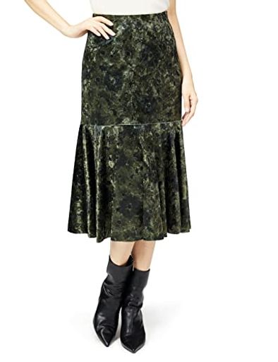 裾切り替えマーメイドベロアスカート 09WFS224068 レディース FLOWER 0