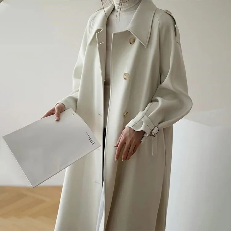 Chio2ndトレンチコートロングコート長袖ベルトデザイン着やせウエスト絞り上品気質優雅カジュアルロング丈きれいめおしゃれオリジナルカジュアル通勤オフィス入学式入園式卒業式卒園式上品