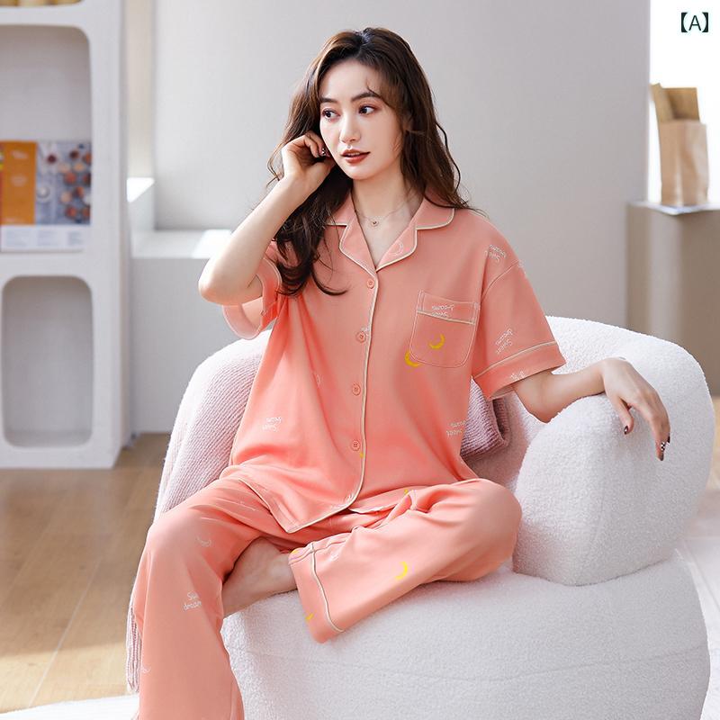 ママ　パジャマ　レディース ママ パジャマ レディース 夏 薄手 コットン 2024年 大きいサイズ 中年 カーディガン カジュアル ホームウェア セット 春秋