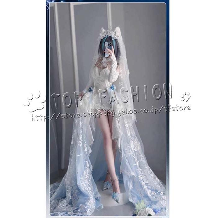【品質良い 大好評中】アズールレーン 風 チェシャー Cheshire 誓約の花嫁 コスプレ衣装 ウィッグ 靴 cosplay コスチューム ハロウィン クリスマス