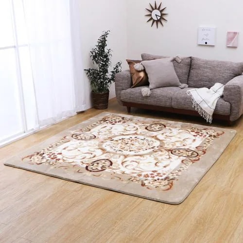 イケヒコ・コーポレーション DXクラールBE ラグ 縦200cm×横240cm ベージュ 9,878円