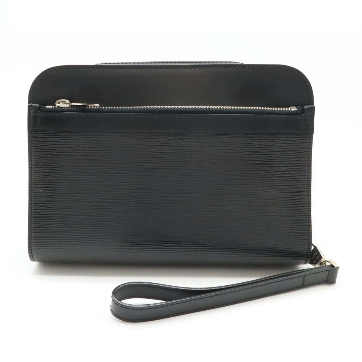 エピ オシュ セカンドバッグ クラッチバッグ レザー ノワール 黒 ブラック シルバー金具 M5936