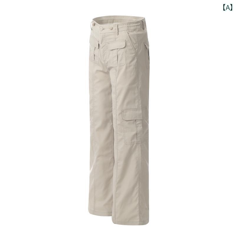 カーゴパンツ　メンズ　レディース Marsの アメリカン レトロ マルチ ポケット ステッチ オーバー オール メンズと レディースの ストリート ストレート パラシュートパンツ