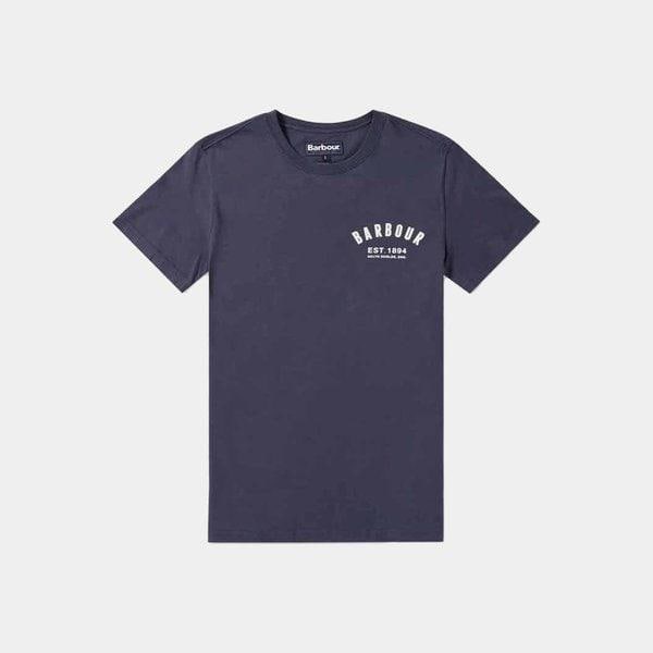 男性ロゴプリントプレッピーネイビー半袖 MTS0502 NY31