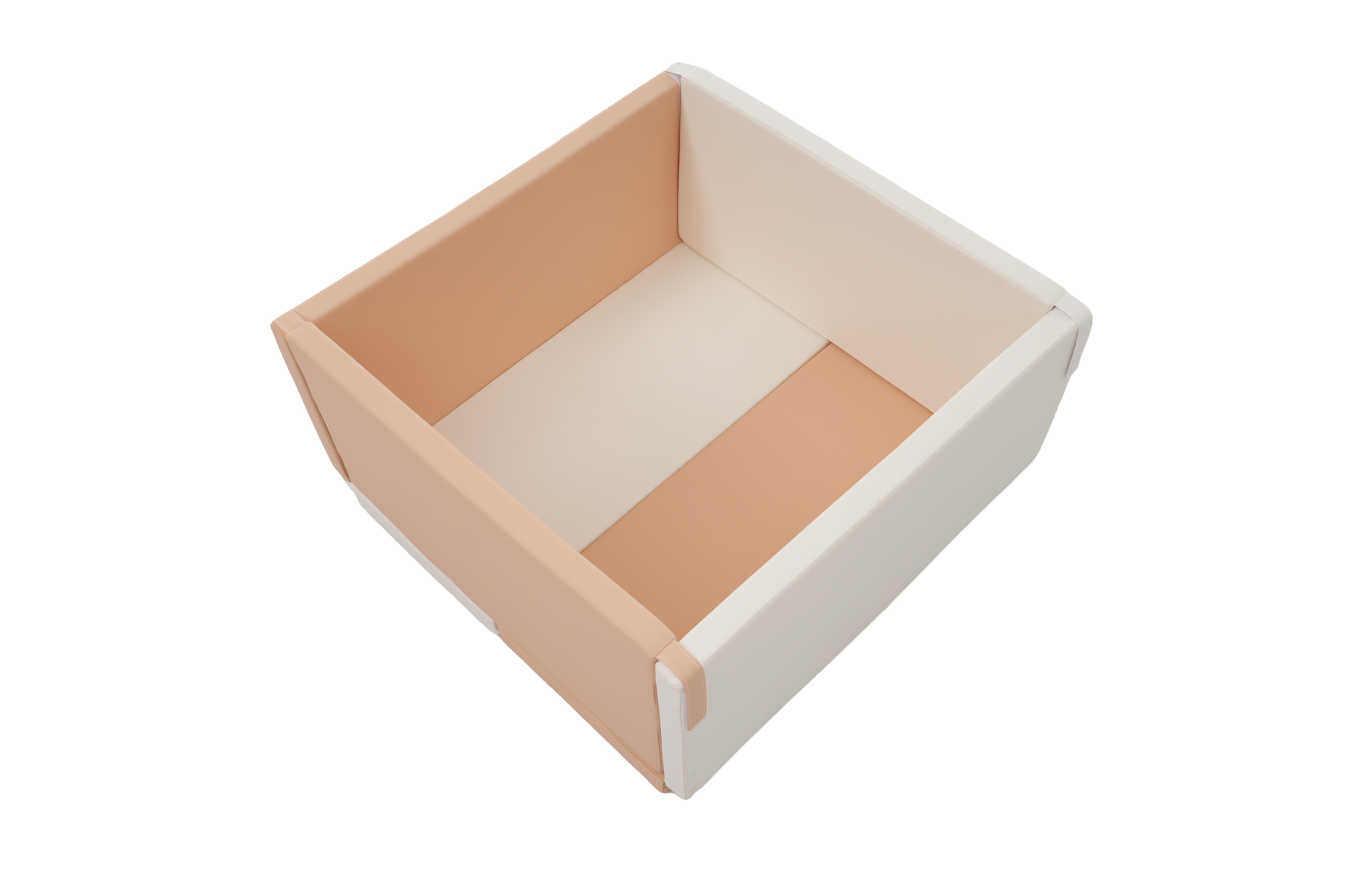 【ベージュ×ブラウン 82*82*41cm】サークルマット ソフトブロック クッション 布製 玩具 大型 室内 遊具 キッズスペース 子供 こども キッズ 幼児 保育園 保育用品 クリスマスプレゼン