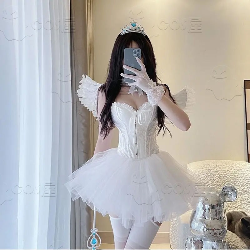 2024 年最新コスプレパジャマ セクシー純欲満載 夜店メイド制服とハロウィン黒天使コスチューム ハロウィンの熱門仮装 コスプレ衣装 ファミリーコスプレ