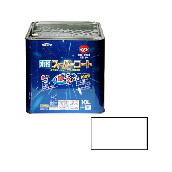 水性スーパーコート 10L (ツヤ消し白)