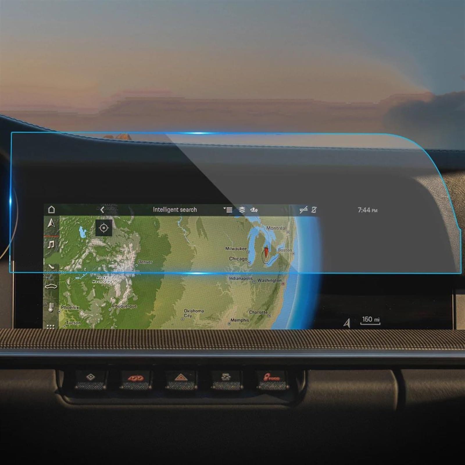 ナビゲーション液晶保護フィルム Carplay スクリーンプロテクターポルシェ 911 2022 2024 強化ガラス保護フィルム車のステッカー自動車インテリアアクセサリー カーナビ保護フィルム (S