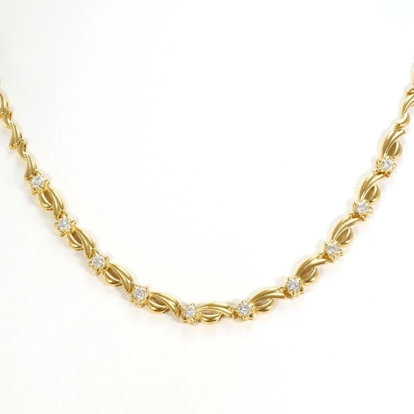 K18 18金 YG ネックレス ダイヤ 1.10 カード鑑別書 ジュエリー 中古 255,645円