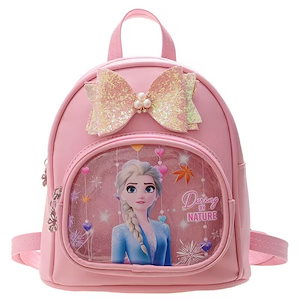子供用バックパック女子幼稚園児洋風ファッション女の子エルサ王女用バックパック