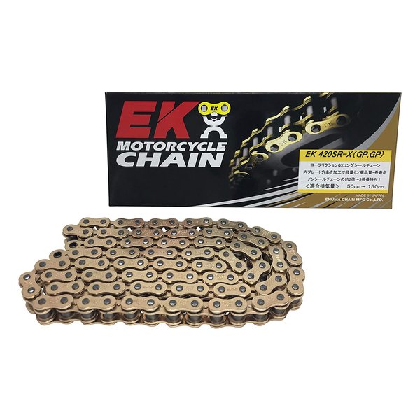 EK イーケー QXリングシールチェーン 420SR-X ゴールド 100L EK420SRXGPGP100LSKJ