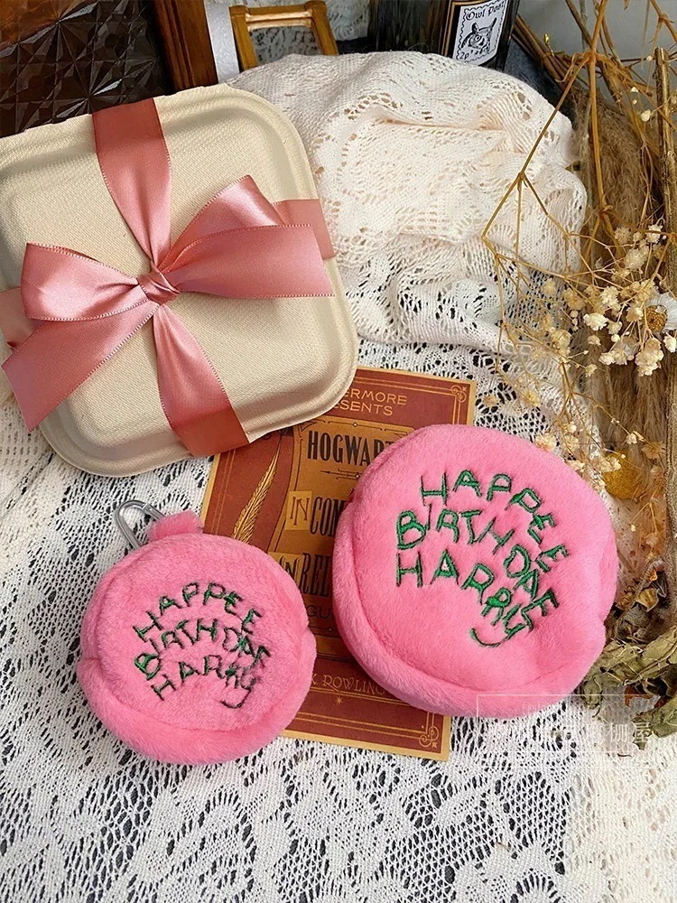 ハリーポッター かばん バッグ かわいいぬいぐるみヘイガーケーキバッグ ピンク ミニ小銭入れ ヘッドホンバッグ 鍵収納バッグ