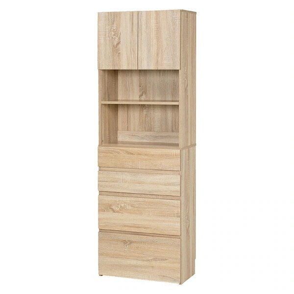 ハイタイプすき間収納（ナチュラル）　RCC-1626NAスマートな見た目と高さを活かした収納力ランドリーキッチンリビングでも使えます幅59ｃｍ