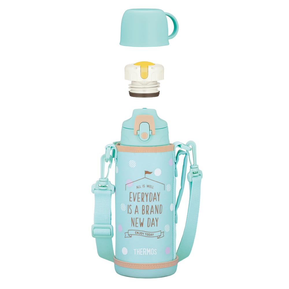 サーモス 水筒 真空断熱2ウェイボトル 0.8L/0.83L ミントベージュ 直飲み コップ付き 子供用 通園通学 FJJ-802WF MBE