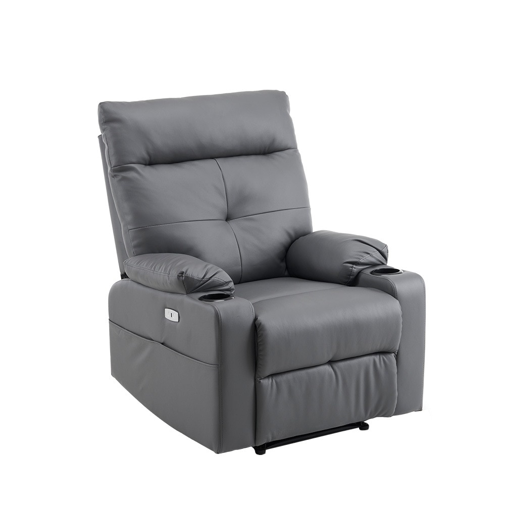 【国内出荷 - 3日配達】リクライニングソファー 電動 リクライニングソファ 振動機能付き オットマン一体型 1人掛け USBポート付き 電動ソファ モーションソファー 耐圧分散 電動ソファー スマホ