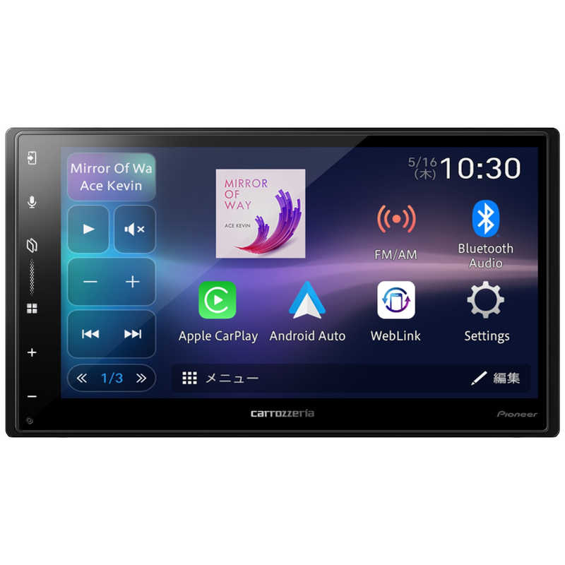 パイオニア PIONEER　Pioneer ディスプレイオーディオ 6.8インチ ワイヤレス AppleCarPlay AndroidAuto Buletooth カロッツェリア　DMH-SZ500