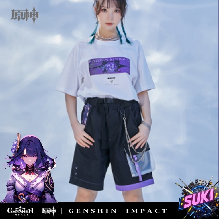 「ショットパンツ」【プロ品質を極める!】原神 グッズ / 雷電将軍 インプレッションシリーズ / Genshin Impact Raiden Shogun 雷电将军 げんしん コスプレ