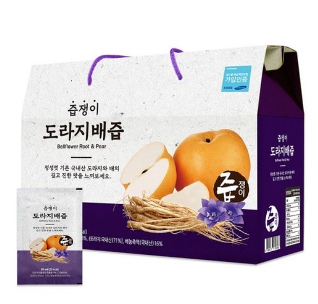 [ell25] 汁わんキキョウ梨汁_韓国産キキョウと梨汁配合_80mlx30p_