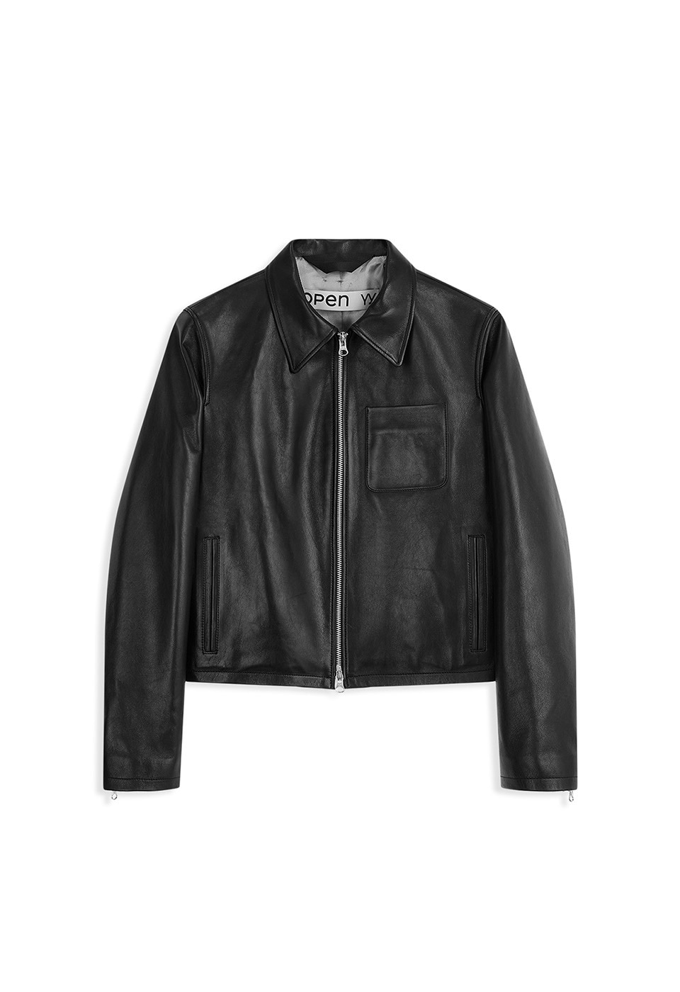 【OPEN Yy】 CLASSIC LEATHER ZIP JACKET : BLACK
