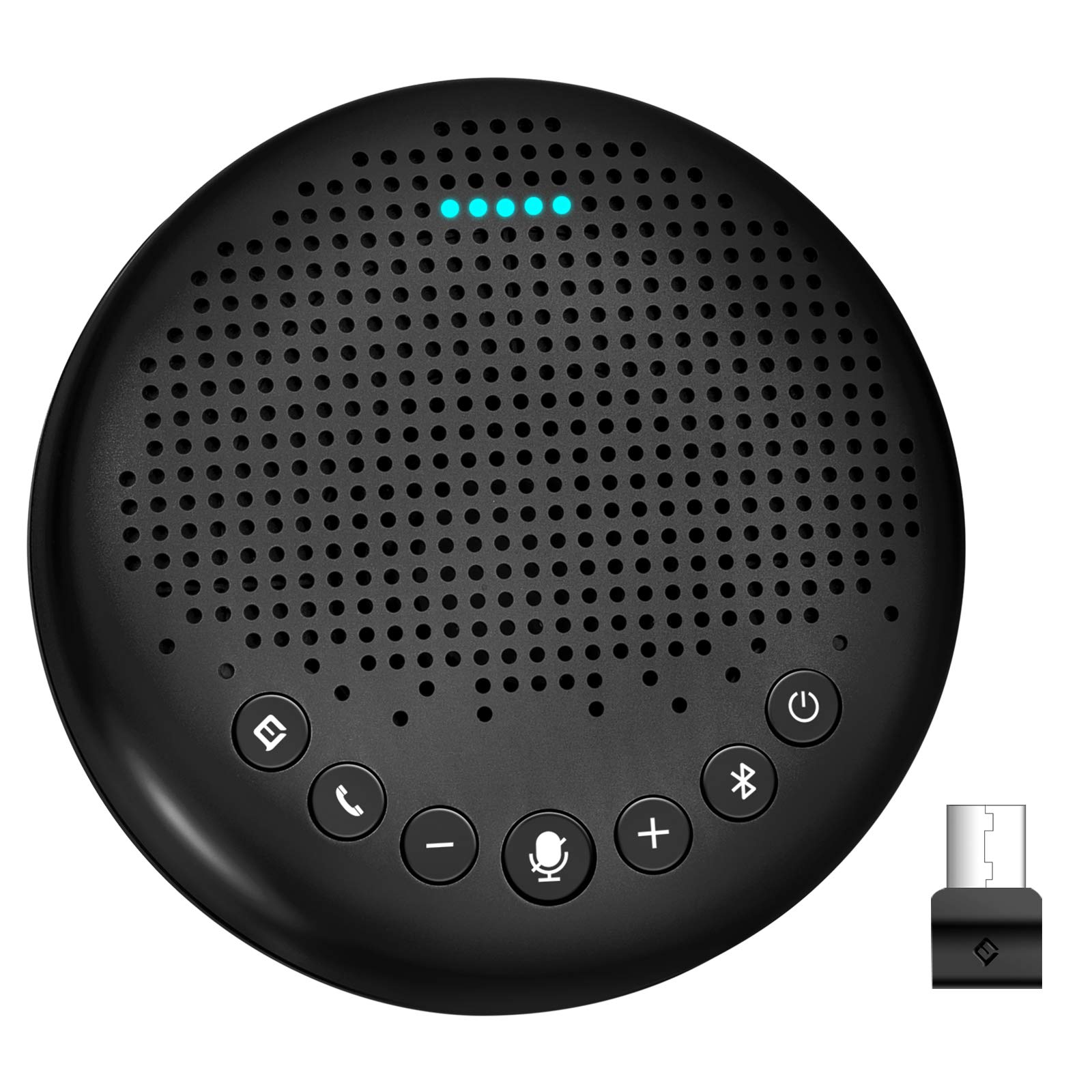 EMEET Luna スピーカーフォン Bluetooth会議用マイクスピーカー 360˚全方向集音マイク付き 特許VoiceIA技術を搭載 ノイズキャンセリング 双方向通話 オンライン会議 テレワー