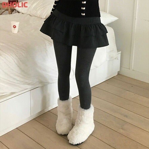 [メガ割りSALE]ストライプミニティアードスカートパンツ