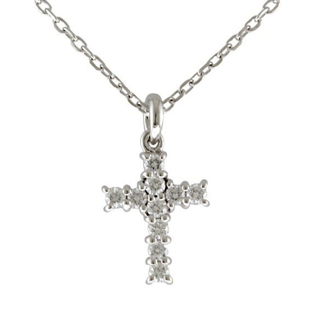 ミキモト ネックレス 18金 K18ホワイトゴールド ダイヤモンド MIKIMOTO 中古 美品