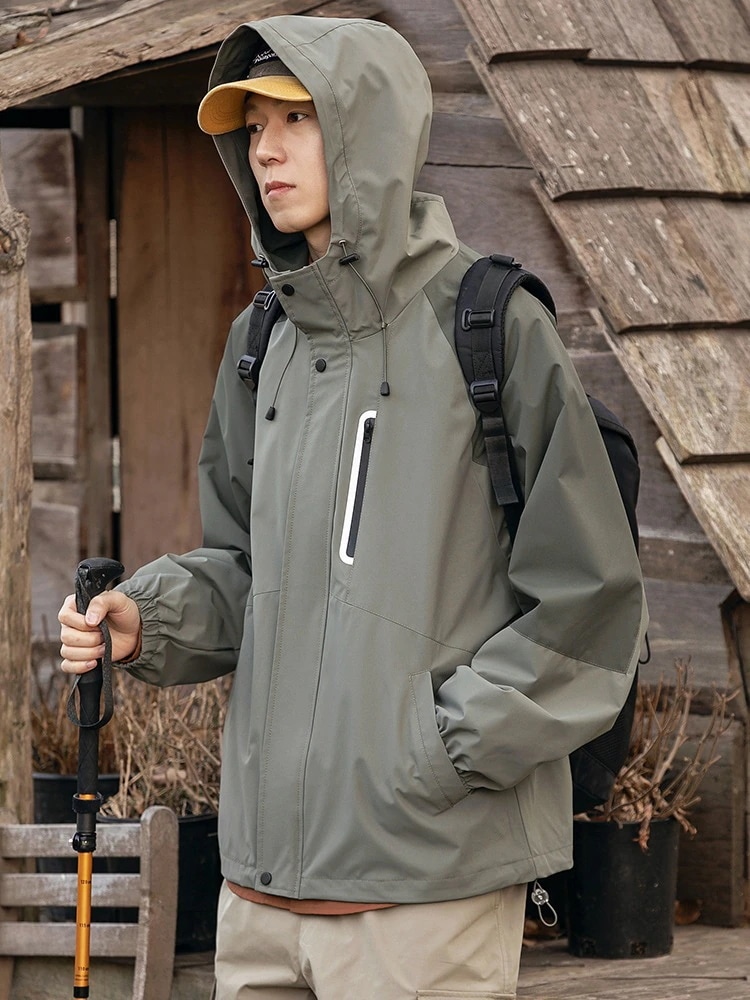 メンズ メンズ パンチングジャケット 2025新作アウター 男性用メンズファッション 軽量 タイド メンズジャケット 防水 ジャケット 韓国 カラーブロッキング