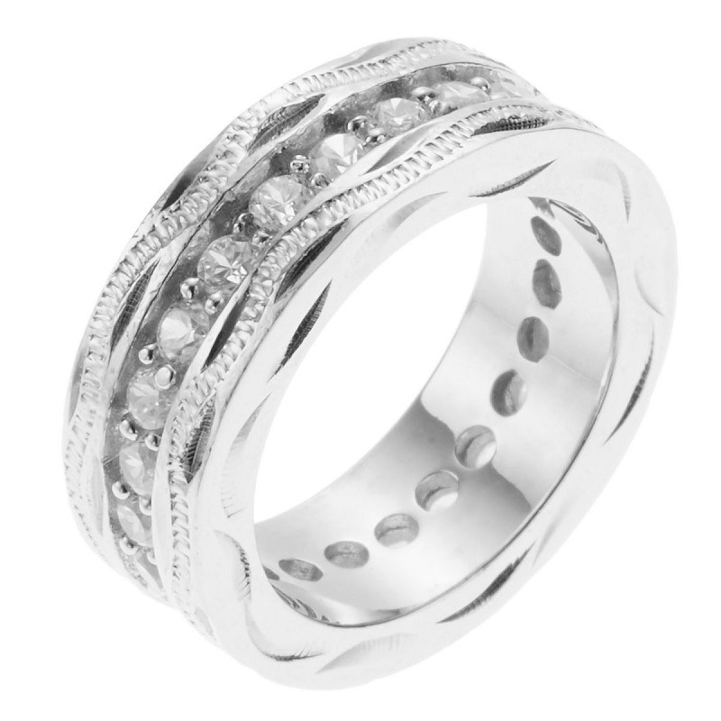 リング レディース メンズ ハワイアンジュエリー シルバー925 キュービックジルコニア 波 ナル　スクロール 指輪 お揃い ペア 綺麗 おしゃれ 華やか エレガント クール 上品 繊細