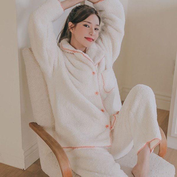 ドゥンイ冬の睡眠パジャマホームウェアパジャマツーピース5colors_P377610387