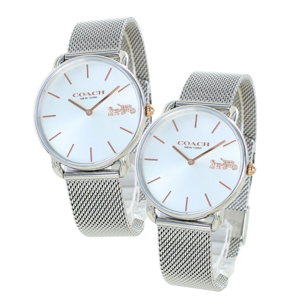 コーチ ペアウォッチ 夫婦 両親 カップル ペア 腕時計 手表 ペア腕時計 お揃い おしゃれ シンプル シルバー 結婚祝い 誕生日 プレゼント 結婚記念日 ペアギフト おすすめ COACH 時計 コー