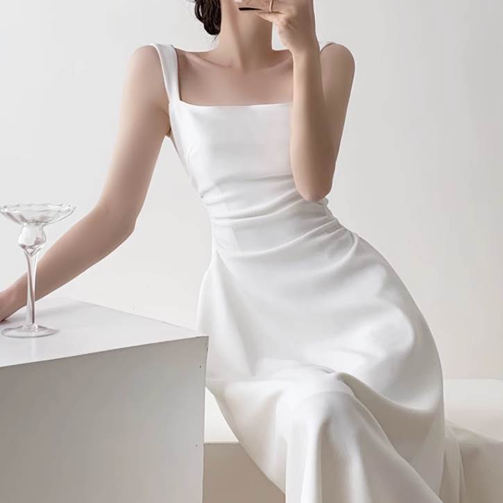 レディース ワンピース キャミソール ドレス ショート ロング ノースリーブ 長袖 Aライン ファスナー ハイウエスト 大人可愛い きれいめ 上品 おしゃれ ラフ ガーリー クール エレガント フォー 6,508円
