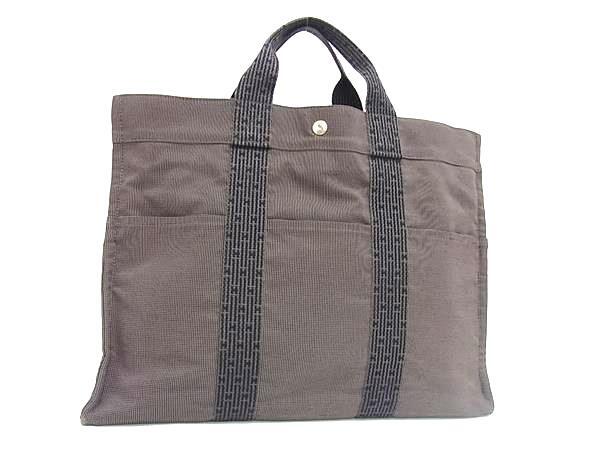 トートバッグ エールライン トートMM キャンバス - シルバー金具 グレー ハンドバッグ ショルダーバッグ ショッピングバッグ 鞄 ブランド 肩掛け 斜め掛け 上品【本物保証】