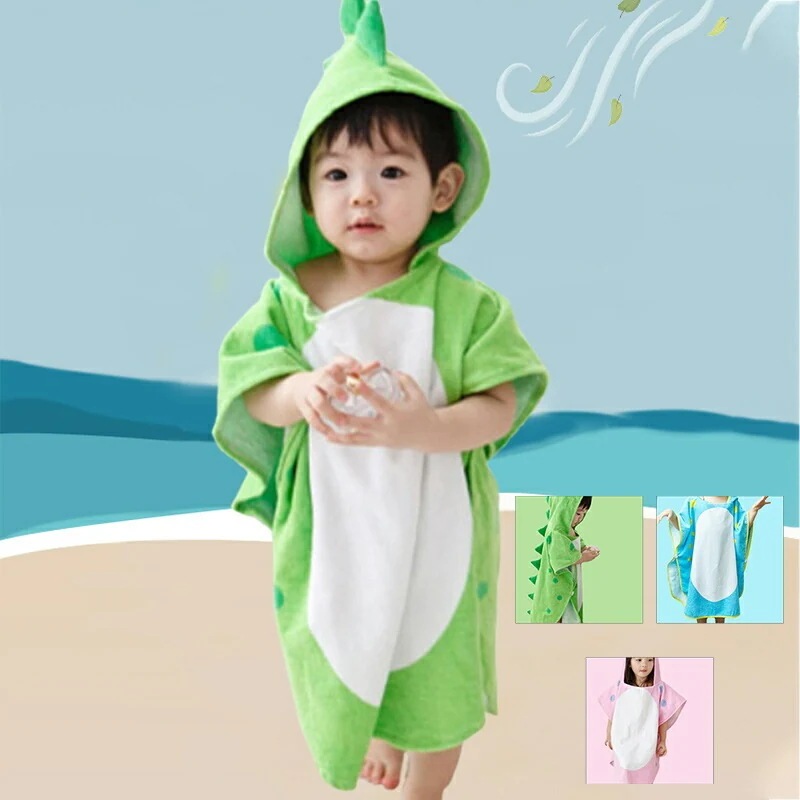 バスローブ バスタオル 子供 男女兼用 女子 男子 フード付き コットン 綿 柔らかい 動物形