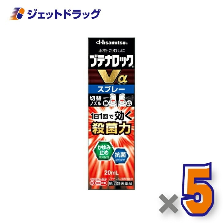 【指定第2類医薬品】ブテナロックVαスプレー 20mL ×5個 セルフメディケーション税制対象