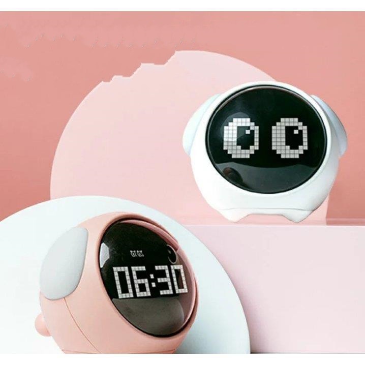 目覚まし時計 置き時計 デジタル時計 おしゃれ ナイトライト かわいい 表情 光 起きれる 子供 大音量 5,040円