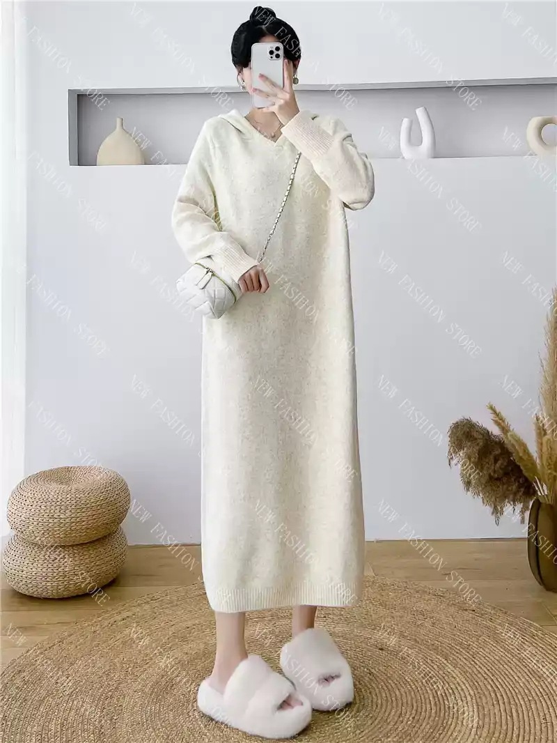 ロングニットワンピースレディース秋冬新作-62 6,842円