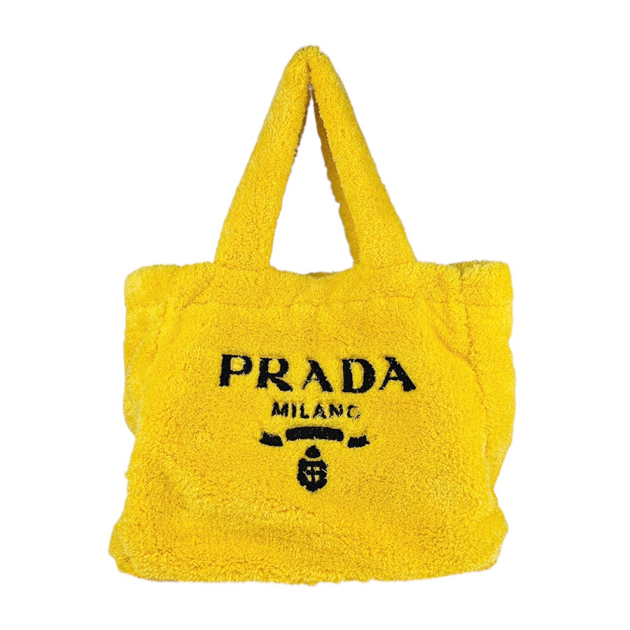 プラダ PRADA ハンドバッグ テリー トートバッグ パイル イエロー レディース 1BG130 n1112