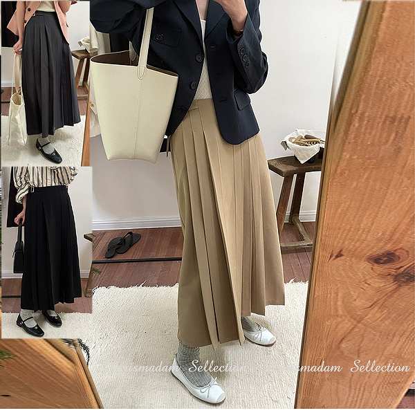 新品大人気 プリーツスカート　ロングスカート　ウエストがポイント　変形スタイル　通勤通学　女子会　ほっそり効果大 20代30代40代50代60代　ミセス