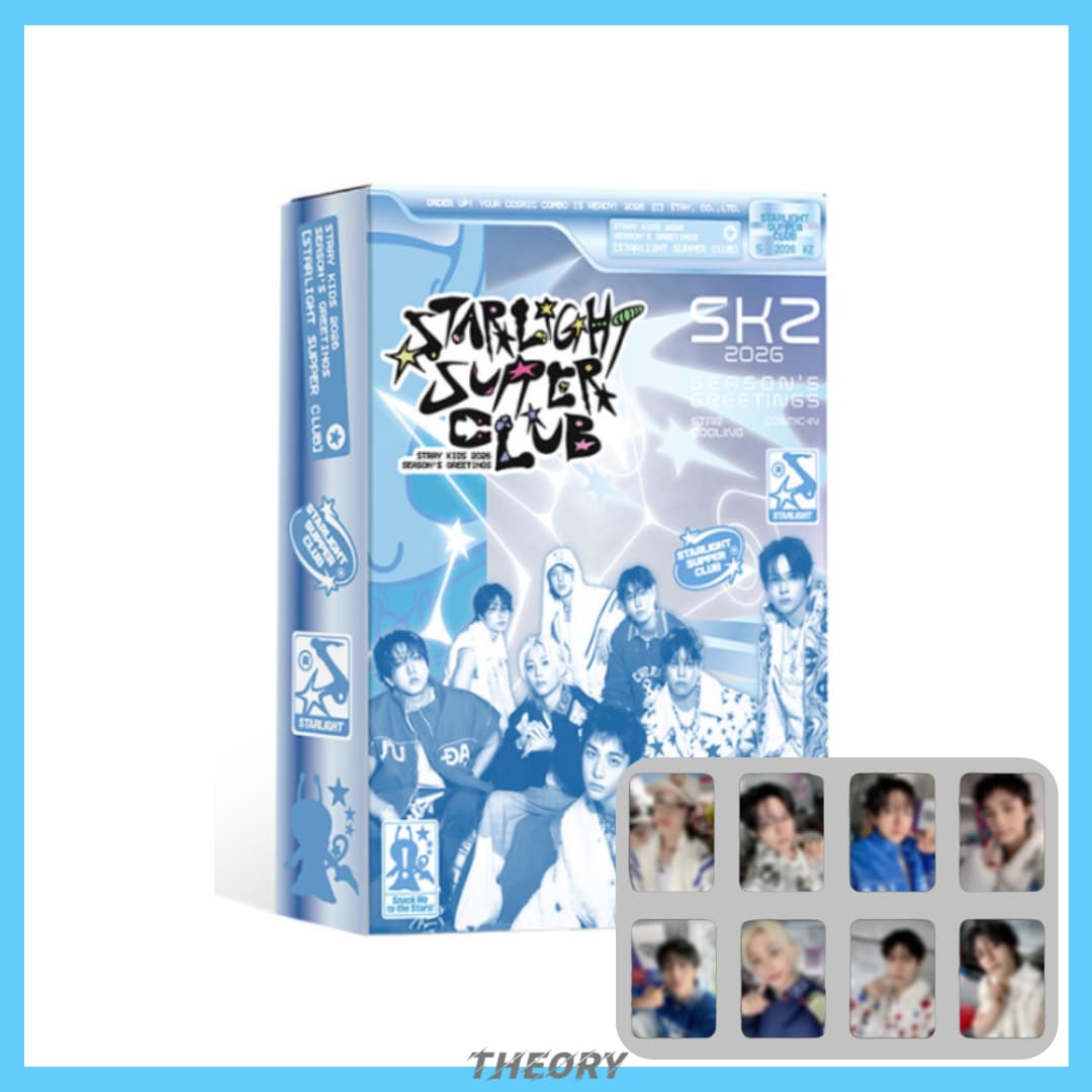 [KPOPグッズ] StrayKids 2026シーズングリーティング STRAIGHT SUPPER CLUB + 特典フォトカード1SET(8枚)