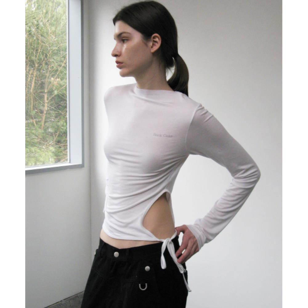 ROCKCAKE Cutout Boat Neck Top Ivory RC25TP16600IV